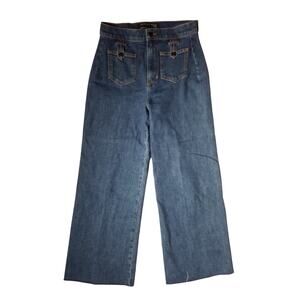 Veronica Beard Grant Wide Leg Jeans – Blue – Size 27